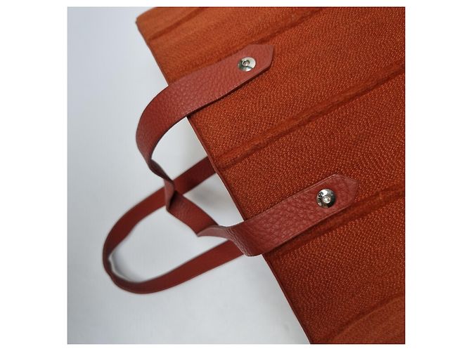 Hermès Amedaba MM Canvas Tote Bag Orange - Ansicht 15