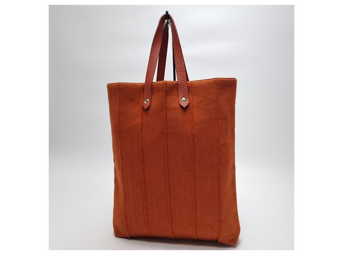 Hermès Amedaba MM Canvas Tote Bag Orange - Ansicht 3