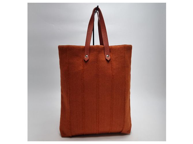 Hermès Amedaba MM Canvas Tote Bag Orange - Ansicht 4