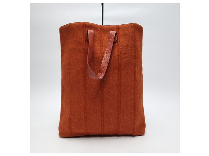 Hermès Amedaba MM Canvas Tote Bag Orange - Ansicht 9