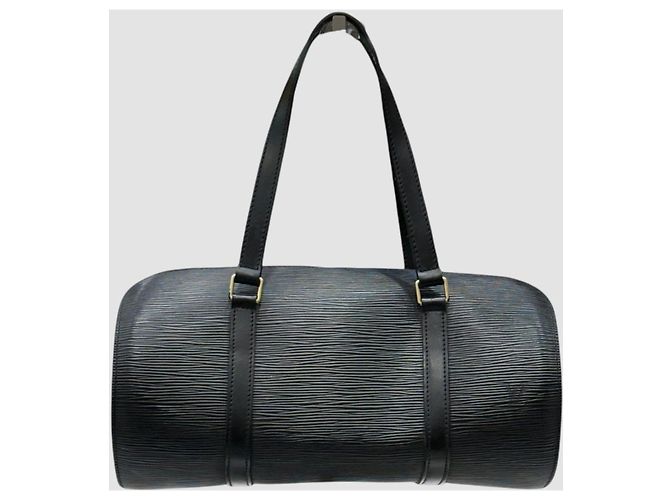 Louis Vuitton Borsa Tote Papillon in pelle Epi nera Nero - vista 2