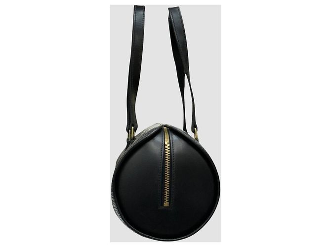 Louis Vuitton Borsa Tote Papillon in pelle Epi nera Nero - vista 3