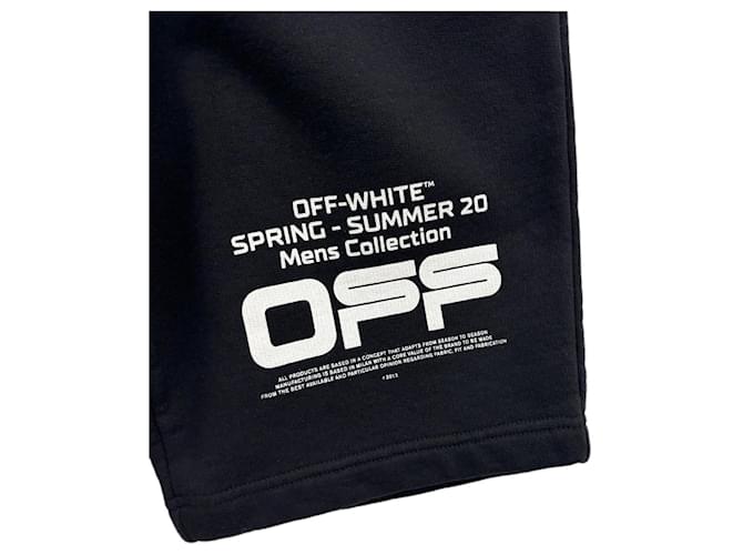 Off White Pantaloncini a linee ondulate Nero - vista 4