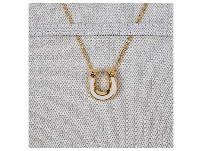 Hermès Collana in Oro Giallo Cream, Small Model Bianco - vista 10