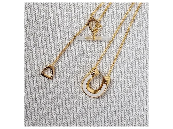 Hermès Collana in Oro Giallo Cream, Small Model Bianco - vista 8