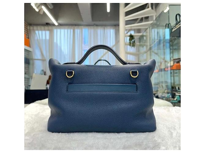 Hermès Kelly Blue Drus Bronze - vista 2