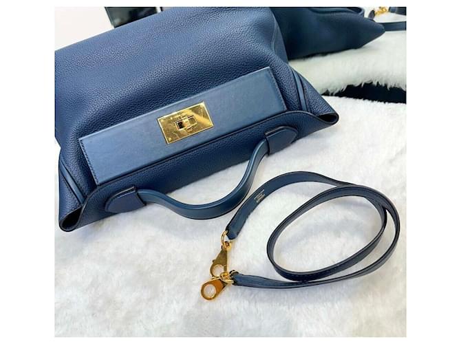 Hermès Kelly Blue Drus Bronze - vista 6