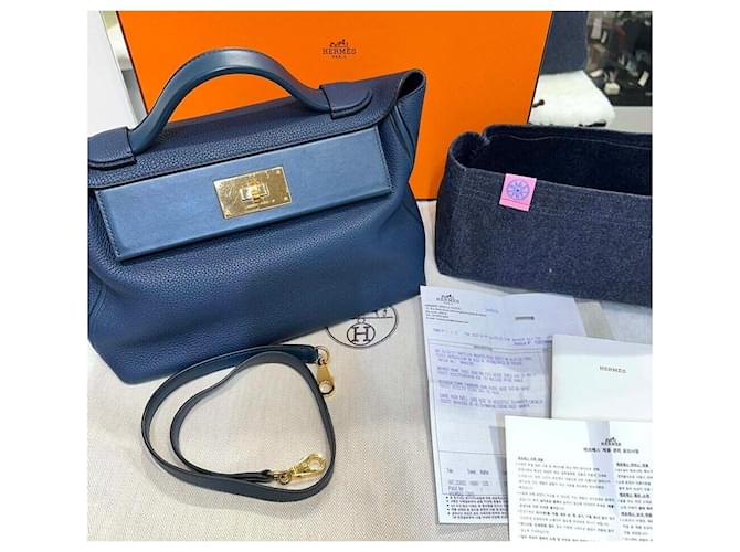 Hermès Kelly Blue Drus Bronze - vista 8