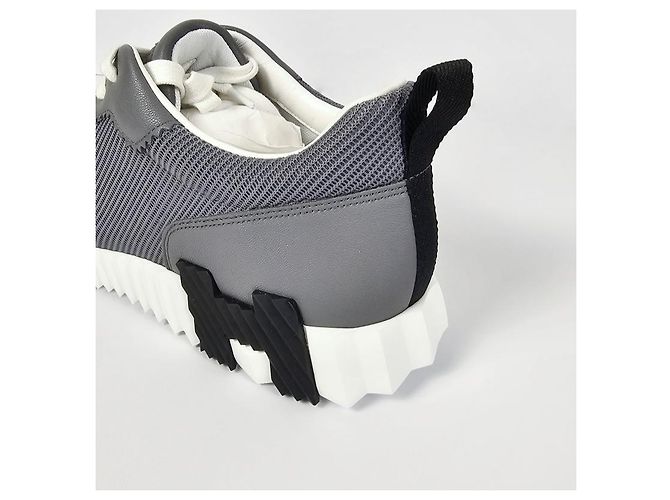 Hermès Bouncing Sneakers Scarpe sportive da uomo Mesh Grigio Marrone - vista 14