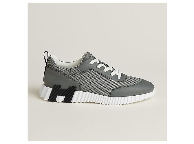 Hermès Bouncing Sneakers Scarpe sportive da uomo Mesh Grigio Marrone - vista 4