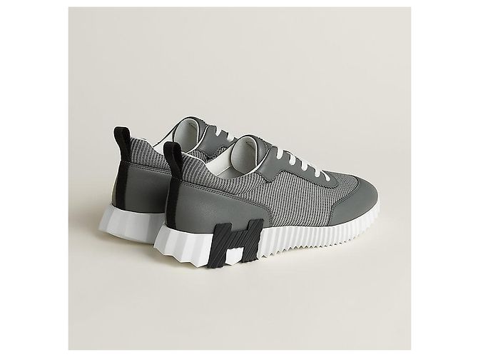 Hermès Bouncing Sneakers Scarpe sportive da uomo Mesh Grigio Marrone - vista 5