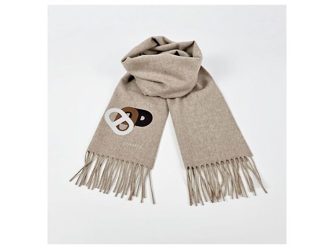 Hermès Sciarpa in cashmere Chaine d'Ancre Marrone - vista 5