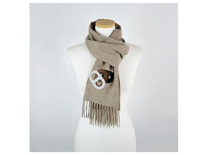 Hermès Sciarpa in cashmere Chaine d'Ancre Marrone - vista 6