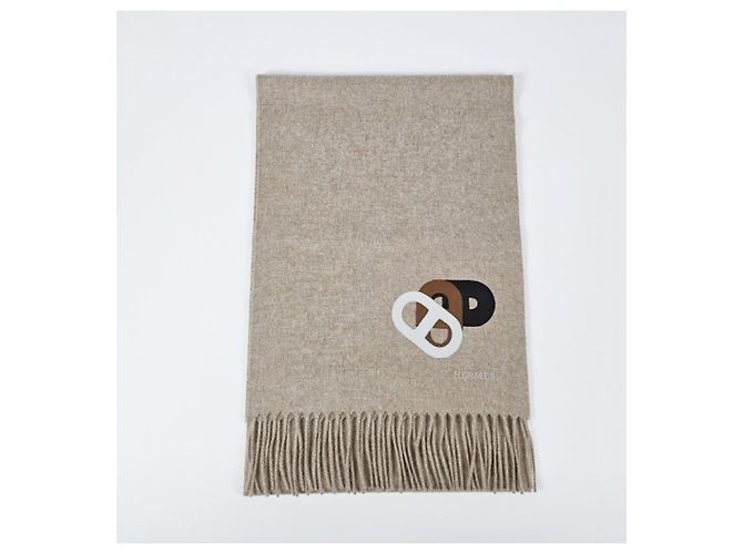 Hermès Sciarpa in cashmere Chaine d'Ancre Marrone - vista 7