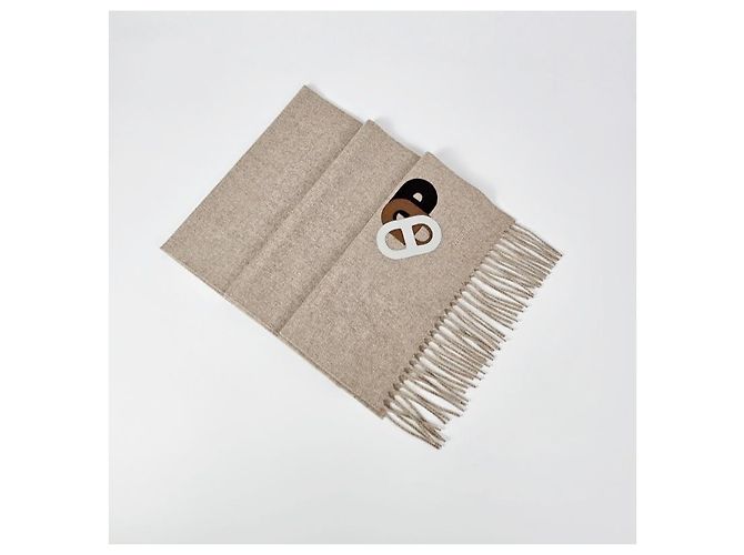 Hermès Sciarpa in cashmere Chaine d'Ancre Marrone - vista 8
