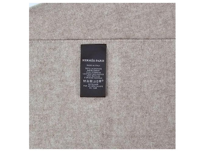 Hermès Sciarpa in cashmere Chaine d'Ancre Marrone - vista 9
