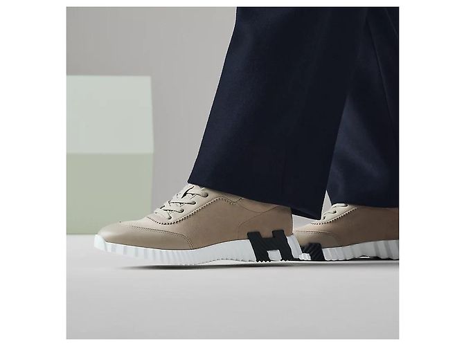 Hermès Bouncing Sneakers Scarpe sportive da uomo Beige Marrone - vista 3
