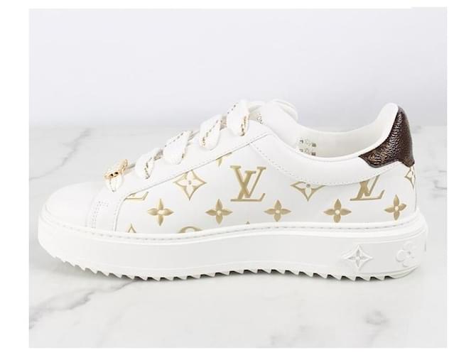 Louis Vuitton Monogram Timeout Sneaker Gold Initialen Weiß - Ansicht 6