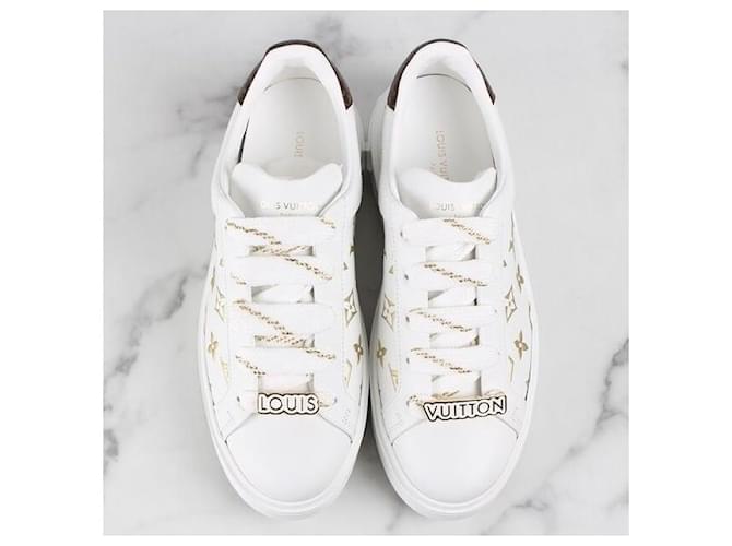 Louis Vuitton Monogram Timeout Sneaker Gold Initialen Weiß - Ansicht 9