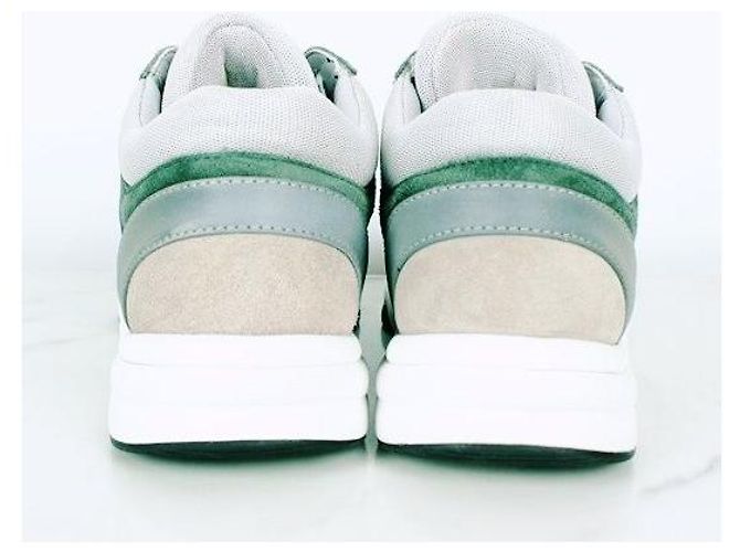 Chanel Baskets Cruise en daim vert - vue 6