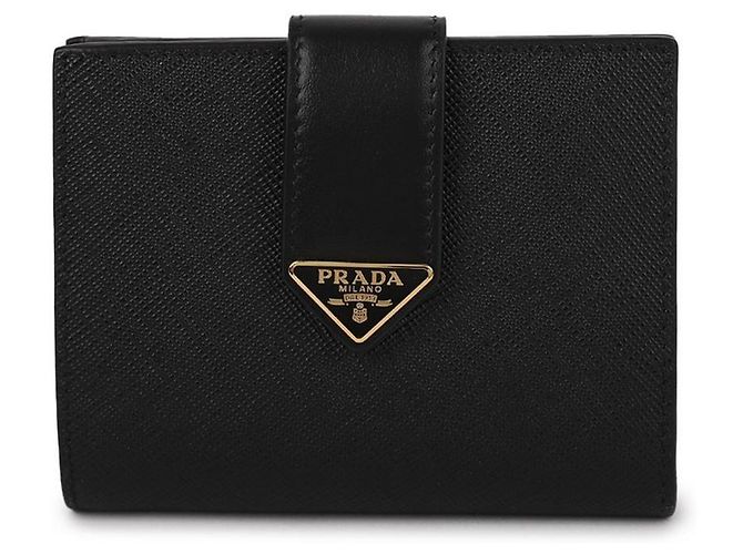 Prada Saffiano Leder Geldbörse Schwarz - Ansicht 3