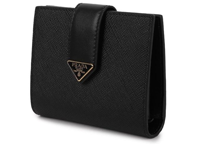 Prada Saffiano Leder Geldbörse Schwarz - Ansicht 4
