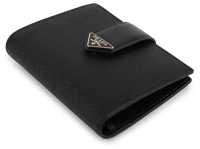 Prada Saffiano Leder Geldbörse Schwarz - Ansicht 6