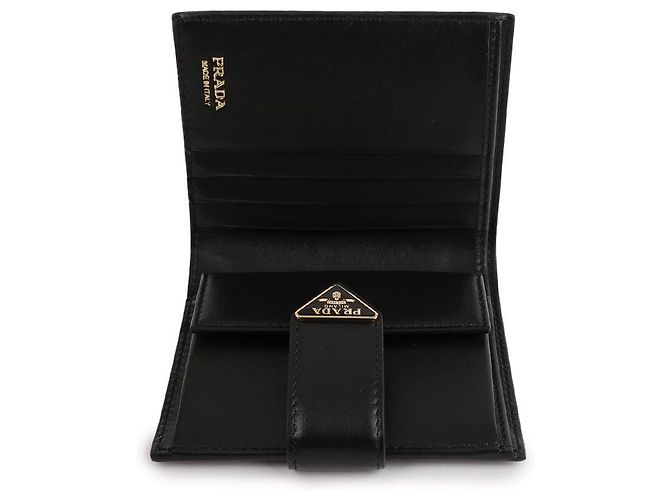Prada Saffiano Leder Geldbörse Schwarz - Ansicht 9