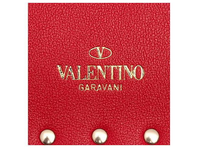 Valentino Clutch Rockstud Flap Rosso - vista 9