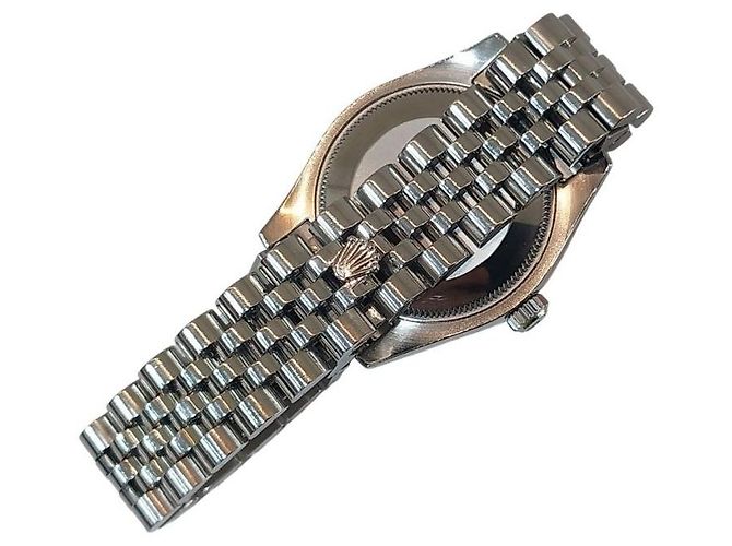 Rolex Relógio Datejust para mulher com mostrador Chocolate e bezel Oyster com Diamantes Marrom - vista 8