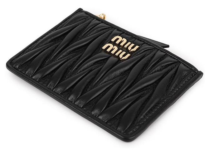 Miu Miu Tarjetero de piel napa para mujer Negro - vista 6