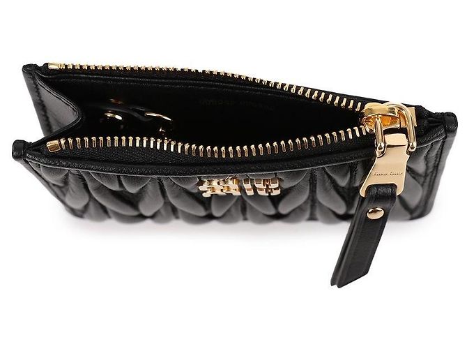 Miu Miu Tarjetero de piel napa para mujer Negro - vista 7