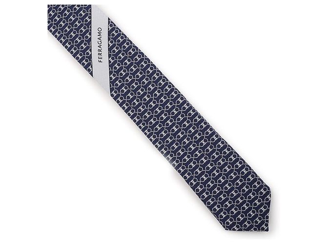 Salvatore Ferragamo Gancini Print Silk Tie - view 7