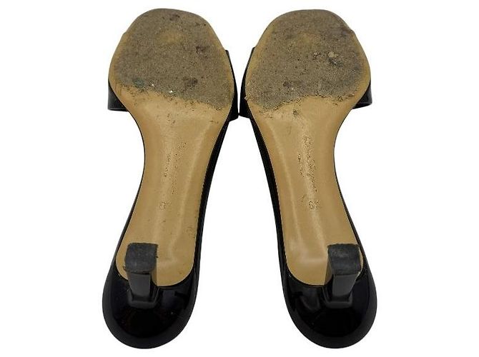 Salvatore Ferragamo Sandali slide con fiocco neri Nero - vista 6