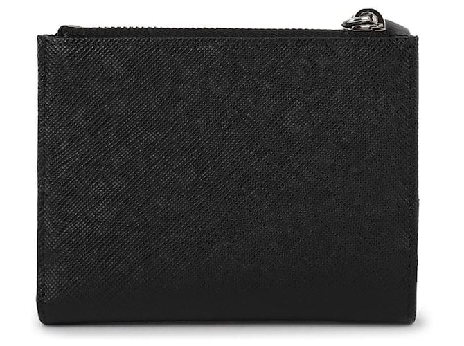 Prada Saffiano Wallet mit Triangle-Logo Schwarz - Ansicht 5