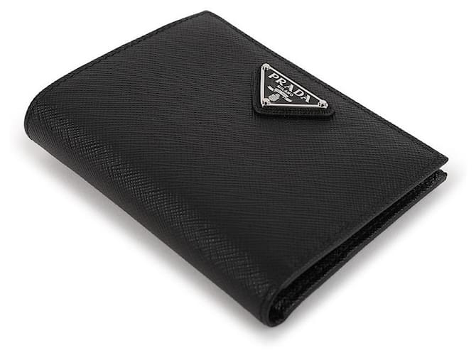 Prada Saffiano Wallet mit Triangle-Logo Schwarz - Ansicht 6