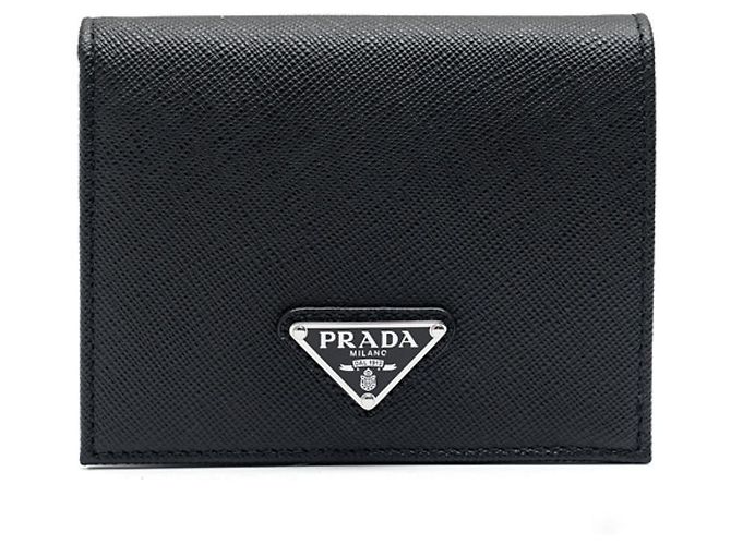 Prada Saffiano Leder Geldbörse Schwarz - Ansicht 3