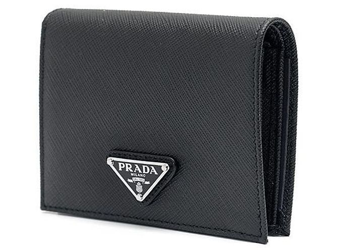 Prada Saffiano Leder Geldbörse Schwarz - Ansicht 4