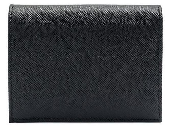 Prada Saffiano Leder Geldbörse Schwarz - Ansicht 5