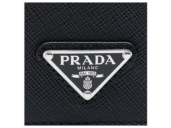 Prada Saffiano Leder Geldbörse Schwarz - Ansicht 9