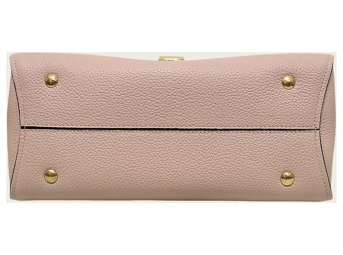 Salvatore Ferragamo Borsa a mano e a spalla Margo in pelle beige con Gancini Marrone - vista 6