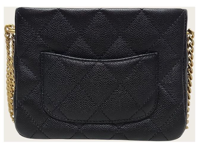 Chanel Piccola borsa hobo Black Caviar Heart Gold Ball Nero - vista 5
