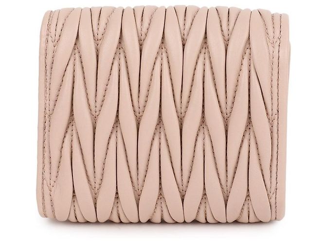 Miu Miu Kleiner Matelassé-Nappa-Ledergeldbörse Pink - Ansicht 5
