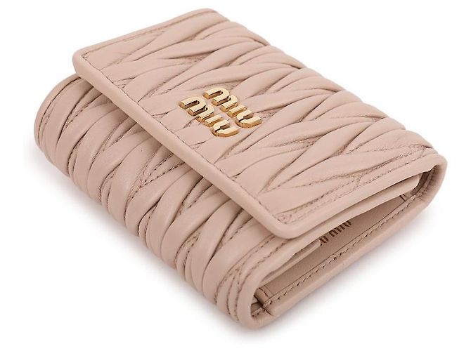 Miu Miu Kleiner Matelassé-Nappa-Ledergeldbörse Pink - Ansicht 6