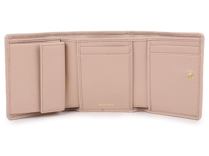 Miu Miu Kleiner Matelassé-Nappa-Ledergeldbörse Pink - Ansicht 7