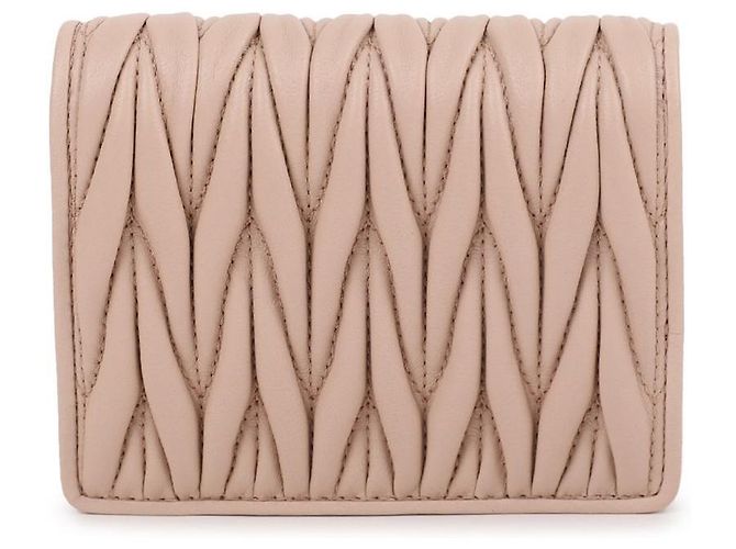 Miu Miu Cartera bifold de cuero Nap - vista 5