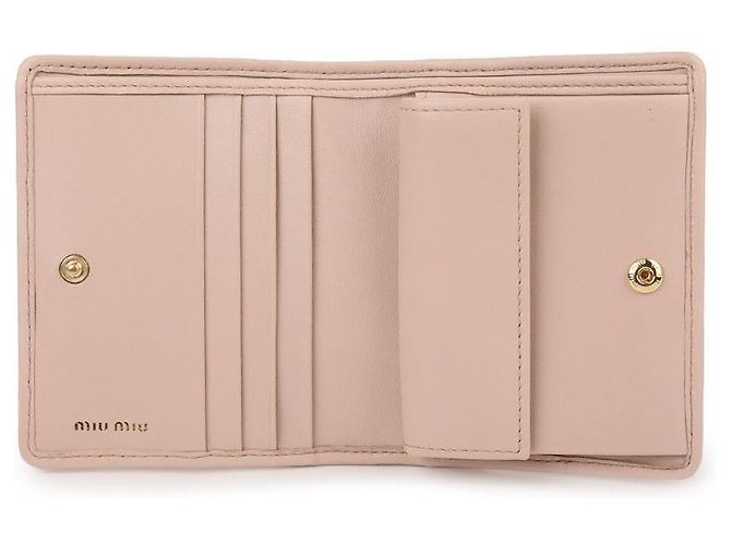 Miu Miu Cartera bifold de cuero Nap - vista 7