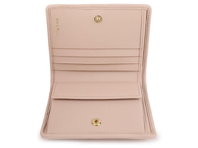 Miu Miu Cartera bifold de cuero Nap - vista 9