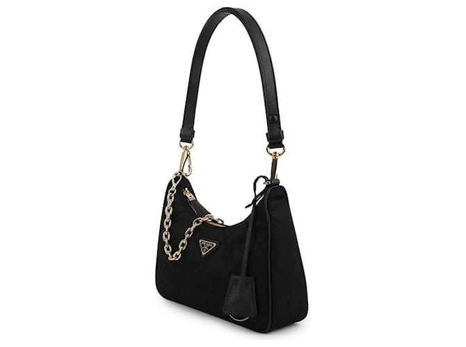 Prada Mini bolsa acolchoada Preto - vista 4