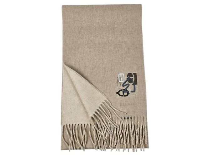 Hermès Sciarpa in Cashmere Reversibile PM Puzzle Marrone - vista 5